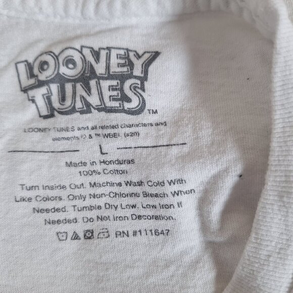 Loony tunes 100% Cotton white tshirt size large - Picture 3 of 4